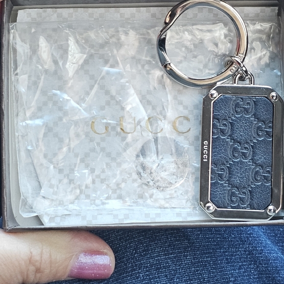 Gucci GG Leather keychain microguccissma New! - Picture 9 of 13